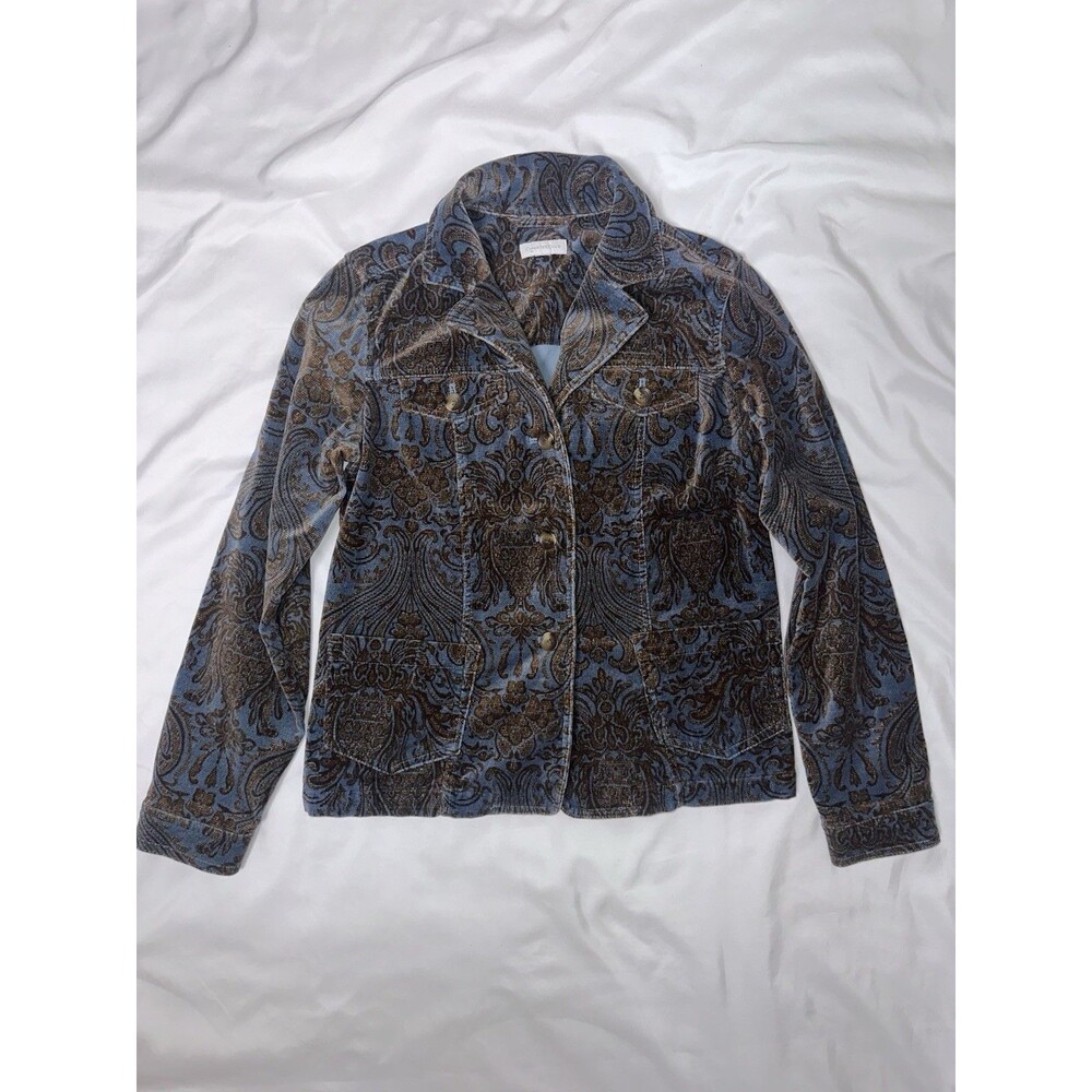 Charter Club Women’s Paisley Corduroy Jacket Size Small